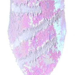THE LUMi SHOP Sequin Bandanas Reversible Sequin Bandana & Face Mask - Iridescent & White