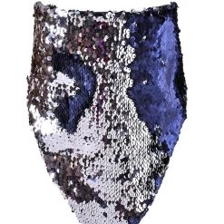 THE LUMi SHOP Sequin Bandanas Reversible Sequin Bandana & Face Mask - Cobalt & Silver