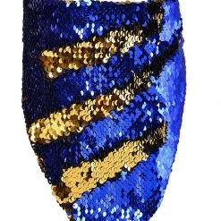 THE LUMi SHOP Reversible Sequin Bandana & Face Mask - Royal Blue & Gold