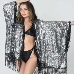 Lumishopusa Disco Sequin Tassel Kimono - Disco Ball 16 Lumishopusa Disco Sequin Tassel Kimono - Disco Ball