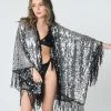 Lumishopusa Disco Sequin Tassel Kimono - Disco Ball