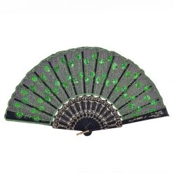 THE LUMi SHOP Peacock Sequin Fan - Green Sequin Fans