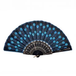 THE LUMi SHOP Peacock Sequin Fan - Baby Blue