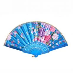 THE LUMi SHOP Festival Silk Fan - BB Blue Blossom