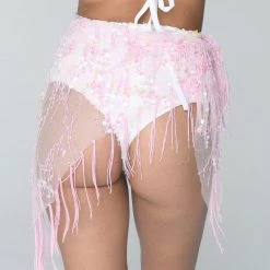 THE LUMi SHOP SPRING 2022 Pink Tassel Mini Sequin Skirt