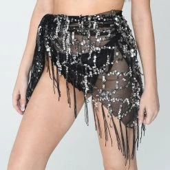 THE LUMi SHOP Disco Tassel Mini Sequin Skirt