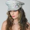 THE LUMI SHOP Silver Holographic Rhinestone Festival Hat SPRING 2022 2 THE LUMI SHOP Silver Holographic Rhinestone Festival Hat SPRING 2022