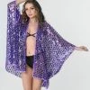 Lumishopusa Disco Sequin Kimono - Violet