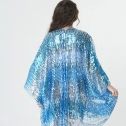 THE LUMi SHOP Disco Sequin Kimono- Blue Gem Signature Sequin Kimonos