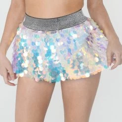 THE LUMi SHOP Iridescent Unicorn Sequin Mini Skirt