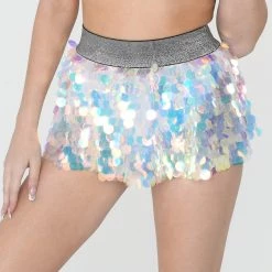 THE LUMi SHOP Iridescent Unicorn Sequin Mini Skirt