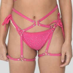 THE LUMi SHOP HARNESSES & CHAINS Rose Pink Leg Harness