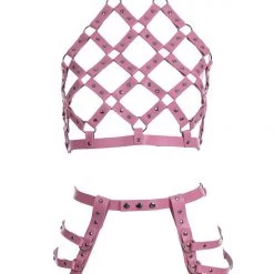 THE LUMi SHOP Miss Pink Vegan Leather Harness Set