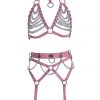 THE LUMi SHOP Miss Pink Vegan Leather Harness Set (3 Pcs)