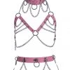 THE LUMi SHOP Miss Pink Vegan Leather Harness Belt Set (3 Pcs)