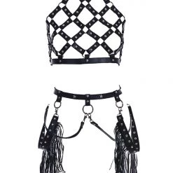 THE LUMi SHOP Goth Barbie Vegan Leather Harness Set