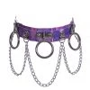 THE LUMi SHOP JEWELRY Hoop Chain Chocker In Violet Hologram