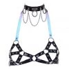 THE LUMi SHOP Sequin Sets Black Hologram Harness Top & Chocker Set