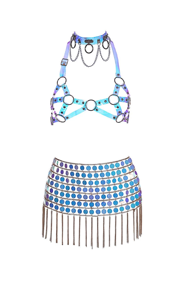 THE LUMi SHOP Sequin Sets Iridescent Boy Jewelry Harness Set (3 Pcs) 3 THE LUMi SHOP Sequin Sets Iridescent Boy Jewelry Harness Set (3 Pcs)