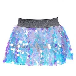 THE LUMi SHOP Iridescent Unicorn Sequin Mini Skirt