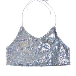 THE LUMi SHOP Reversible Sequin Top & Halter Top - Holographic Sequin Tops