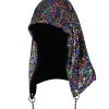 THE LUMi SHOP Reversible Sequin Hood - Rainbow Mist Sequin Hoods
