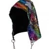 THE LUMi SHOP Reversible Sequin Hood - Dreamy Rainbow Sequin Hoods