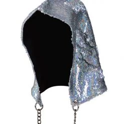 THE LUMi SHOP Reversible Sequin Hood - Holographic