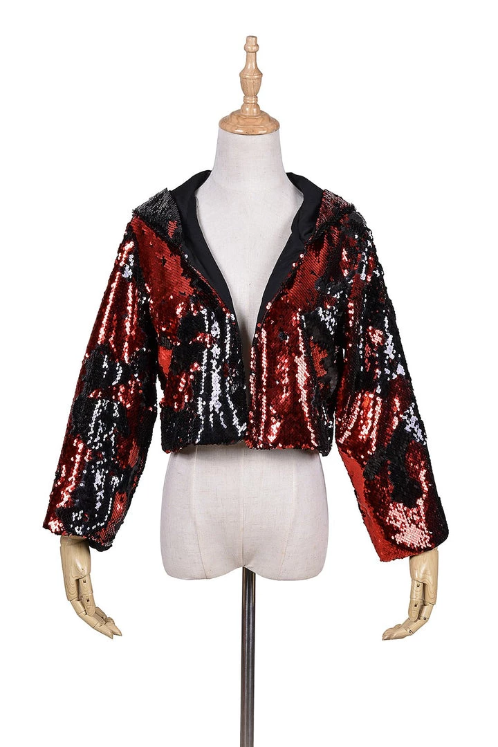 THE LUMi SHOP Reversible Sequin Jacket - Black & Red 7 THE LUMi SHOP Reversible Sequin Jacket - Black & Red