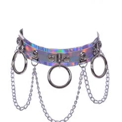 THE LUMi SHOP Hoop Chain Chocker In Baby Purple Hologram JEWELRY