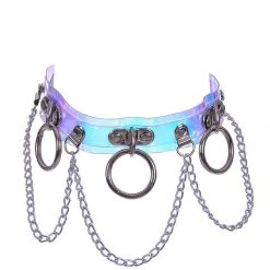 THE LUMi SHOP Iridescent Hoop Chain Chocker