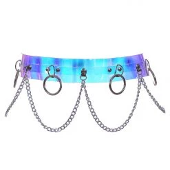 THE LUMi SHOP Iridescent Hoop Chain Belt