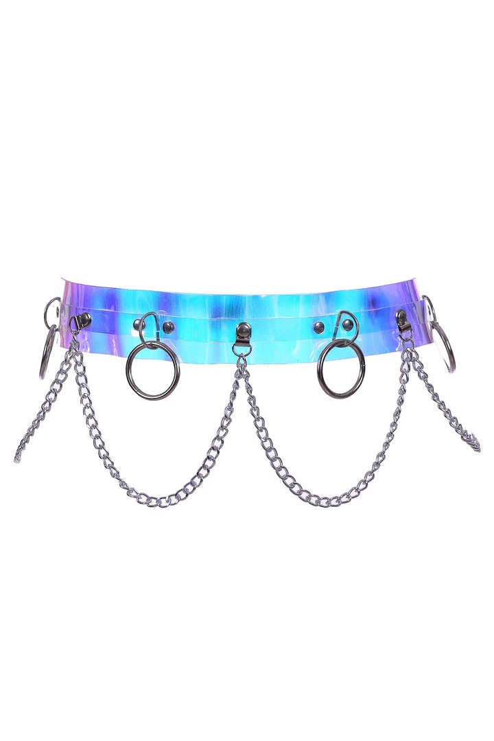 THE LUMi SHOP Iridescent Hoop Chain Belt 3 THE LUMi SHOP Iridescent Hoop Chain Belt