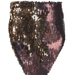 THE LUMi SHOP Reversible Sequin Bandana - Gold & Matt Brown