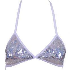 THE LUMi SHOP Star Shimmer Sequin Triangle Top Sequin Tops