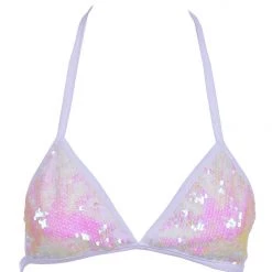 THE LUMi SHOP Pink Dreams Sequin Triangle Top