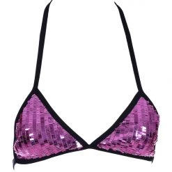 THE LUMi SHOP Fuchsia Sequin Triangle Top 7 THE LUMi SHOP Fuchsia Sequin Triangle Top
