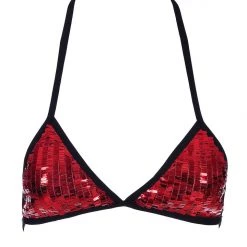 THE LUMi SHOP Sequin Tops Ruby Sequin Triangle Top