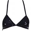 THE LUMi SHOP Black Disco Sequin Triangle Top Sequin Tops