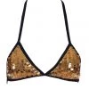 THE LUMi SHOP Gold Disco Sequin Triangle Top Sequin Tops