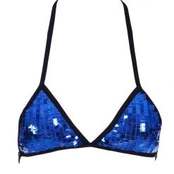 THE LUMi SHOP Royal Blue Sequin Triangle Top