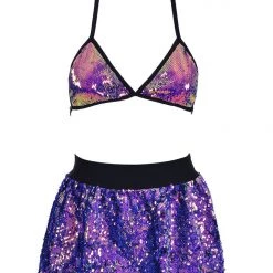 THE LUMi SHOP Gypsy Fuchsia Sequin Set (Bra + Skirt) Sequin Sets 7 THE LUMi SHOP Gypsy Fuchsia Sequin Set (Bra + Skirt) Sequin Sets