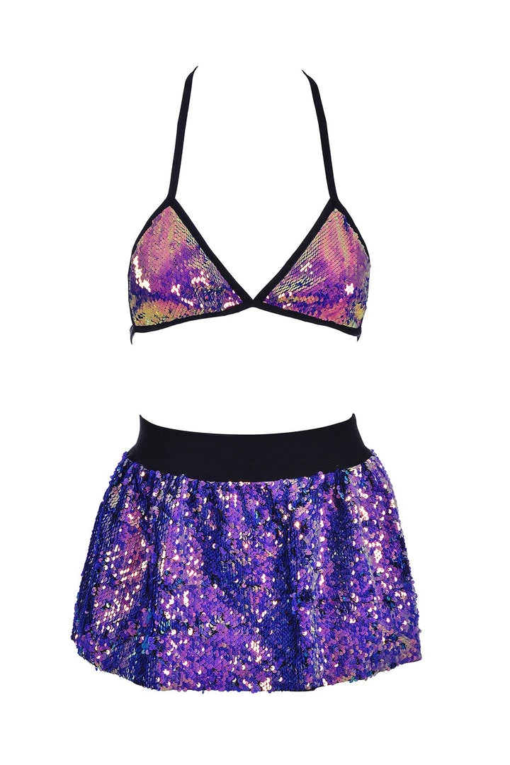 THE LUMi SHOP Gypsy Fuchsia Sequin Set (Bra + Skirt) Sequin Sets 5 THE LUMi SHOP Gypsy Fuchsia Sequin Set (Bra + Skirt) Sequin Sets