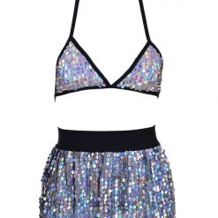 THE LUMi SHOP Sequin Sets Hologram Sequin Set (Bra + Skirt)