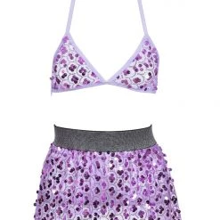 THE LUMi SHOP Fuchsia Treasure Sequin Set (Bra + Skirt) Sequin Sets