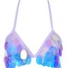 THE LUMi SHOP Mermaid Scales Sequin Triangle Top Sequin Tops