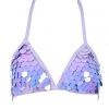 THE LUMi SHOP Dark Ocean Sequin Halter Top