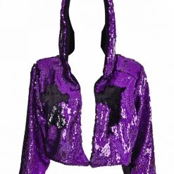 THE LUMi SHOP Sequin Cropped Jacket - Mystery