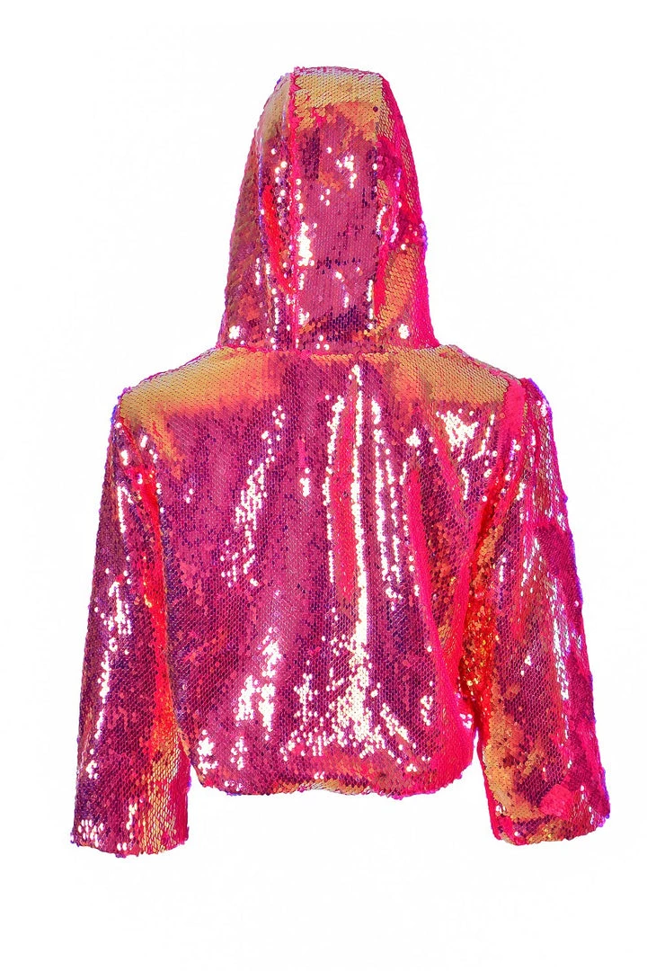 THE LUMi SHOP Sequin Cropped Jacket - Flamingo 8 THE LUMi SHOP Sequin Cropped Jacket - Flamingo