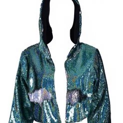 THE LUMi SHOP Sequin Cropped Jacket - Sparkle River Jackets